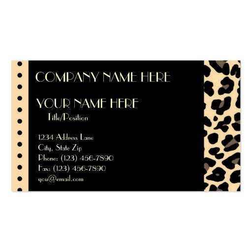 Appointment Card Business Card Template (front side)