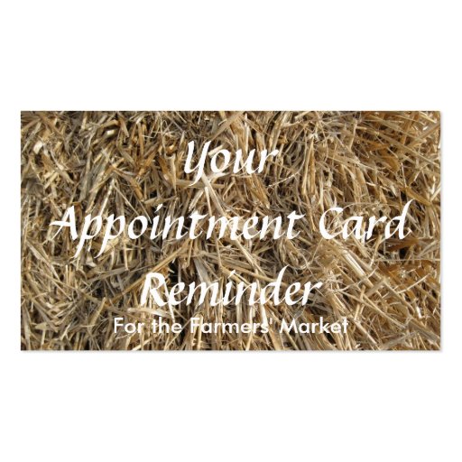 Appointment Card (hay) Business Card (back side)