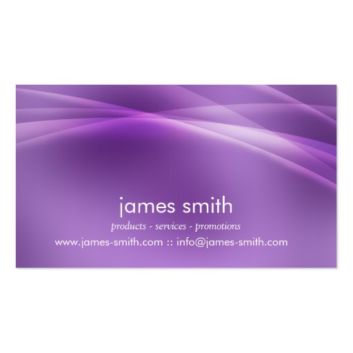 Appointment Card Modern Abstract Purple Business Cards (back side)