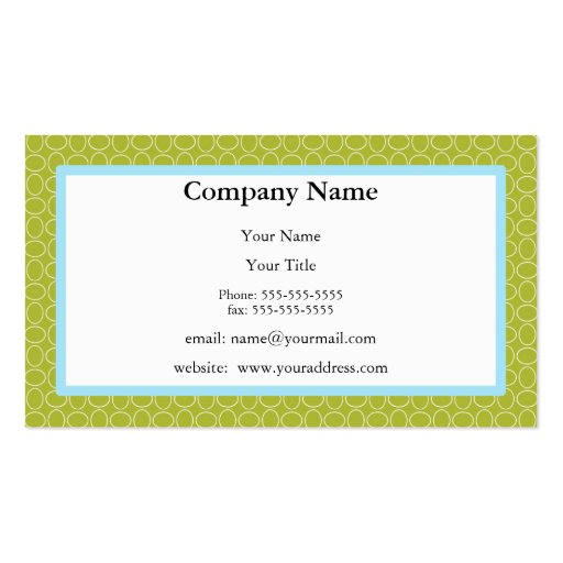 appointment business card
