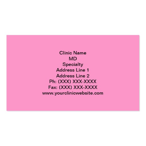 Appointment Reminder Cards (100 pack-Light Pink) Business Card (back side)
