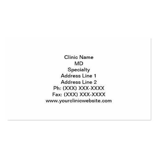 Appointment Reminder Cards (100 pack-White) Business Card Templates (back side)