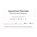 Appointment Reminder Cards (100 pack-White) Business Card Templates