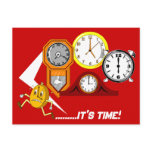 Appointment Reminder Clocks It's Time POSTCARD