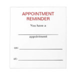 Appointment Reminder Notepad