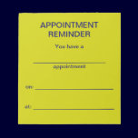 Appointment Reminder Notepad -Bright Yellow notepads