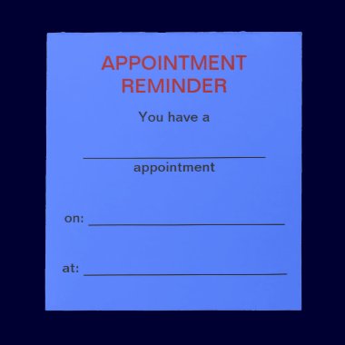 Appointment Reminder Notepad - Light Blue notepads
