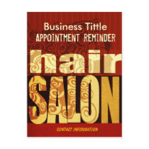 Appointment Reminder Salons & Spa postcards