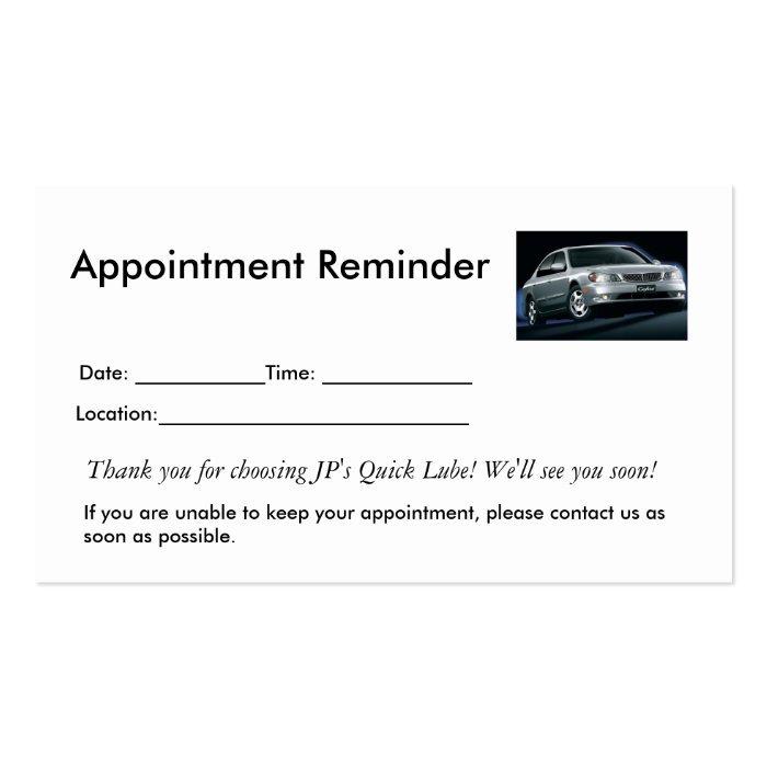 appointment business cards template kadil appointment business cards template