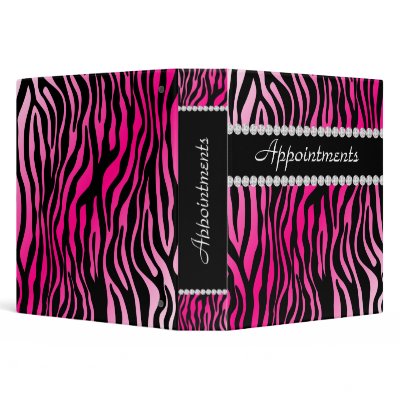 Appointment School Binder Zebra Pink by BestCards