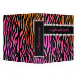 Appointment School Binder Zebra Pink Orange Yellow