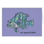 AppreciOCEAN cartoon fish grouper thank you card