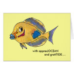 AppreciOCEAN tang cartoon fish thank you card