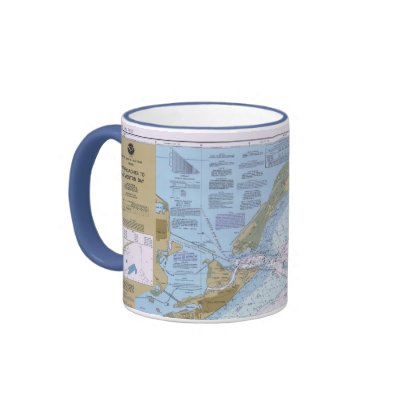 Approaches to Galveston Bay Nautical Chart Mug by sailorpatp