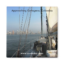 Approaching Cartagena, Colombia Magnets