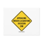 Approaching Mergers & Acquisitions Discussion Zone Postcard