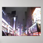 Approaching Times Square, New York NY Print