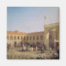 Apraksin Market in St. Petersburg, 1862 Refrigerator Magnet