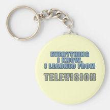 Aprendido de la televisión llaveros personalizados