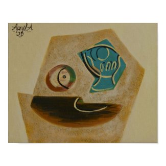 après Picasso, verre & pomme print