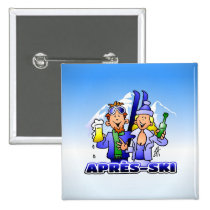 Après-ski Pinback Button