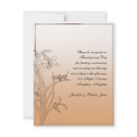Apricot and Chocolate Framed Floral Invitation