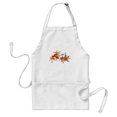 Apricot-Colored Lilies Apron by SusanSavad