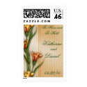 Apricot Floral Satin Wedding postage