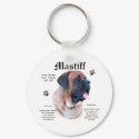 Apricot Mastiff History Keychain by MastiffStuff Apricot Mastiff History Keychain