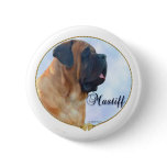Apricot Mastiff Portrait Button