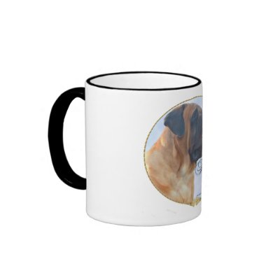 Apricot Mastiff Portrait Mug by MastiffStuff
