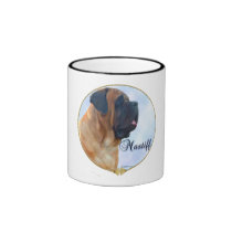 Apricot Mastiff Portrait Mug mugs