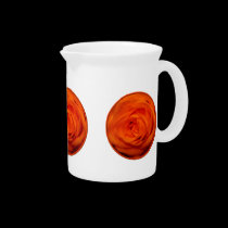 Apricot/Orange colored rose pitchers