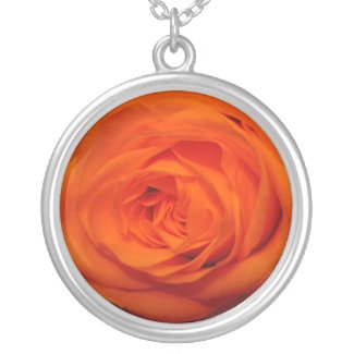 Apricot/Orange colored rose necklace