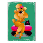 Apricot Poodle 50's Style Card