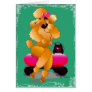 Apricot Poodle 50's Style Card
