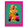 Apricot Poodle 50's Style Card