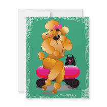 Apricot Poodle 50's Style Announcement