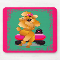 Apricot Poodle 50's Style mousepads