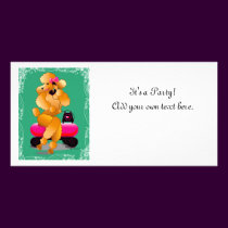 Apricot Poodle 50's Style photo cards