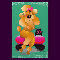 Apricot Poodle 50's Style stationery