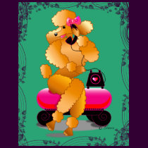 Apricot Poodle 50's Style t-shirts