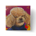 Apricot Poodle Fall Leaves Art Print Pins