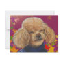 Apricot Poodle Fall Leaves Art Print Personalized Announcements