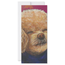 Apricot Poodle Fall Leaves Art Print rack cards by greerdesign Apricot Poodle Fall Leaves Art Print rack cards