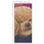 Apricot Poodle Fall Leaves Art Print Rack Card