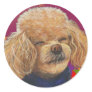 Apricot Poodle Fall Leaves Art Print Stickers