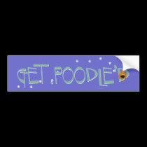 Apricot Poodle - Get Poodle'D bumper stickers