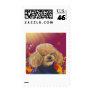 Apricot Poodle Laughing and Fall Leaves Stamps