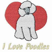 Apricot Poodle Love Dark embroidered shirts by MenagerieMayhem Apricot Poodle Love Dark embroidered shirts
